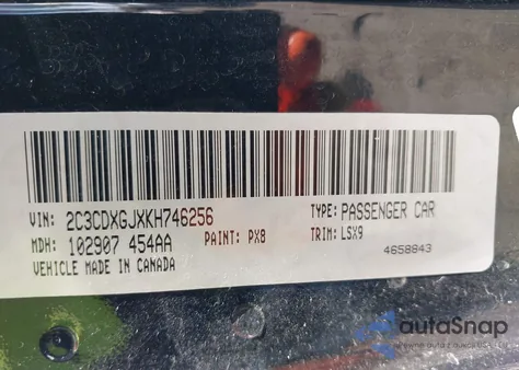 2019 Dodge Charger Scat Pack Rwd из США, поврежденный, VIN 2C3CDXGJXKH746256